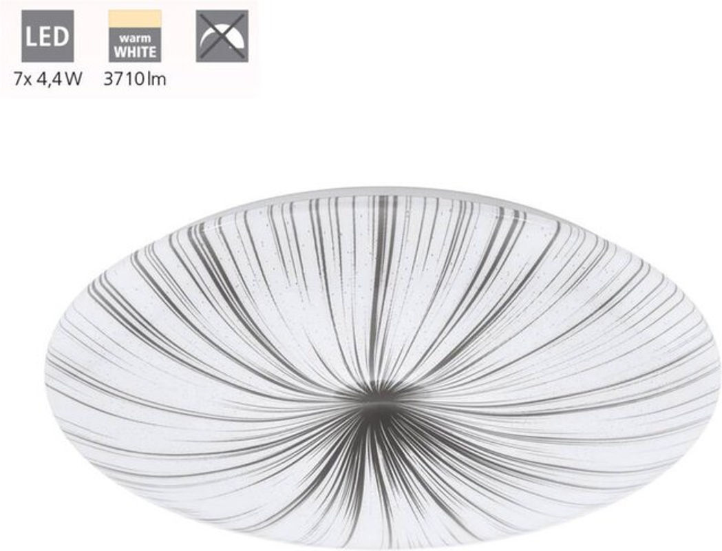 Eglo Wand- und Deckenleuchte NIEVES aus Stahl in Weiss und Silber mit LED und 3000K - Bild 3