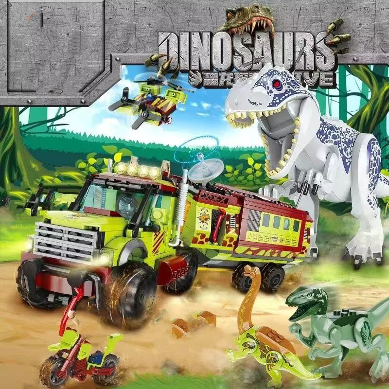GSF Jurassic Dinosaurier Rettungs-Tyrannosaurus Rex Helikopter, Baustein-Spielzeug - Bild 2