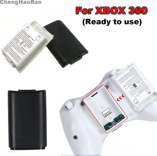 JCD Ersatz Batterieabdeckung für Xbox 360 Wireless Gamepad, Schwarz, 2-4 Stück - Bild 1