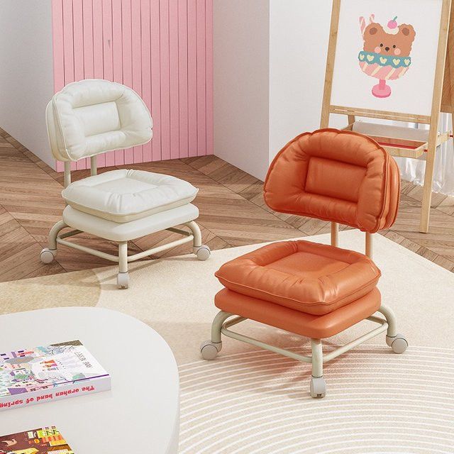 LIUSHADUOLA Mobiler Hocker mit Rollen in Hellgrün für Wohnzimmer und Kinderzimmer - Bild 1