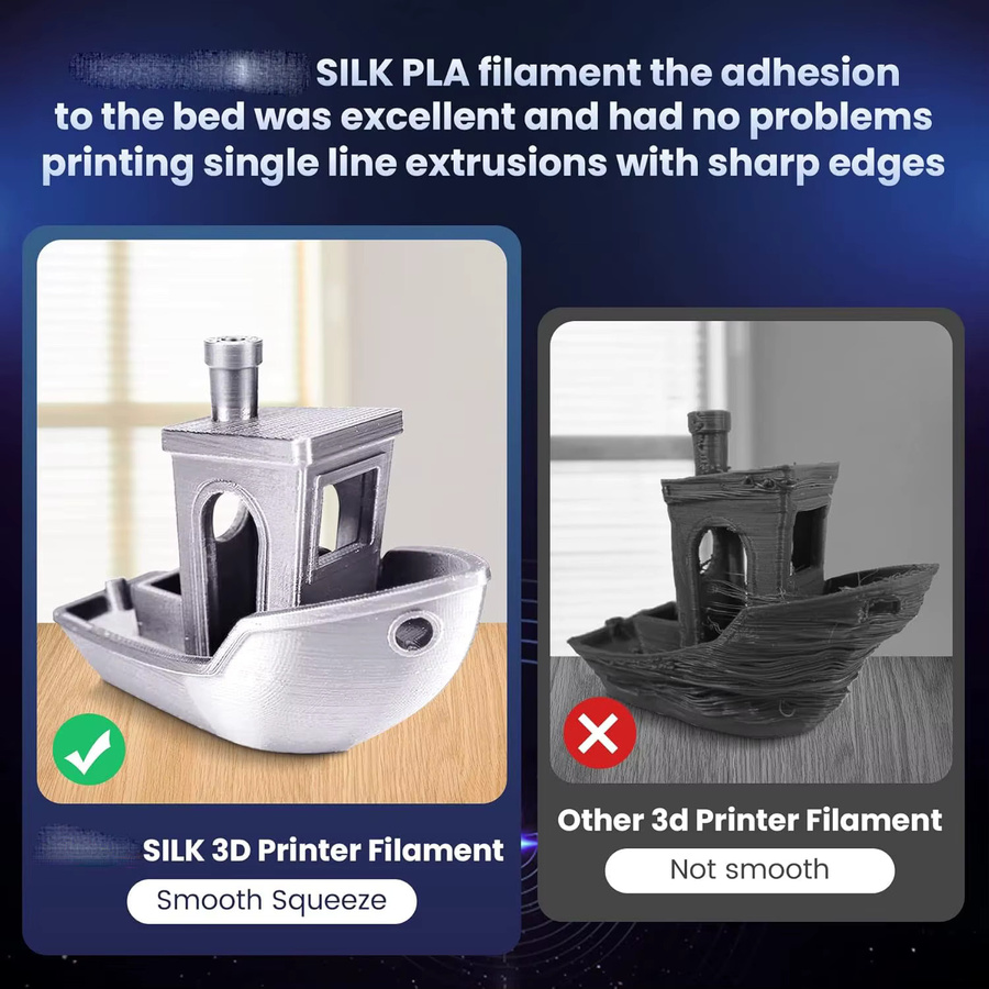 MANLANG Seiden-PLA-Filament 1,75 mm für FDM-Drucker, Seidensilber, 250 g - Bild 4
