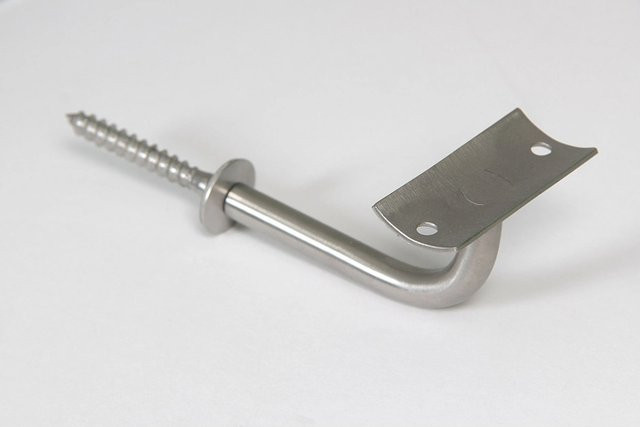 Handlaufschrauben-Set mit Halbschale von dieda aus Edelstahl V2A in Silber, 2 Stück - Bild 1