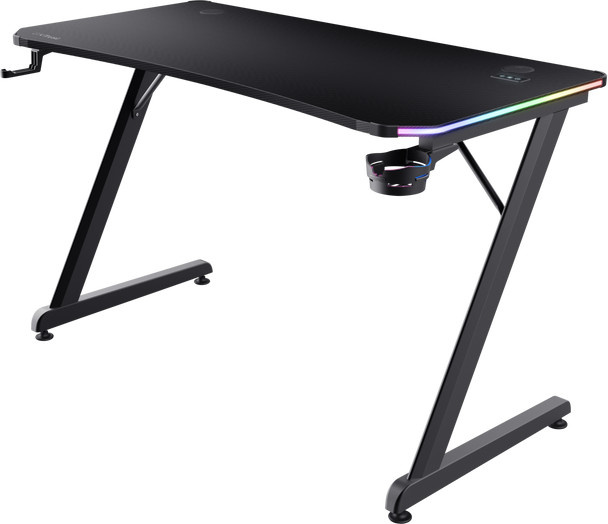 GXT 709 Luminus Gaming-Tisch mit RGB LED-Beleuchtung, Schwarz, B: 120 cm, T: 60 cm, H: 76 cm - Bild 1