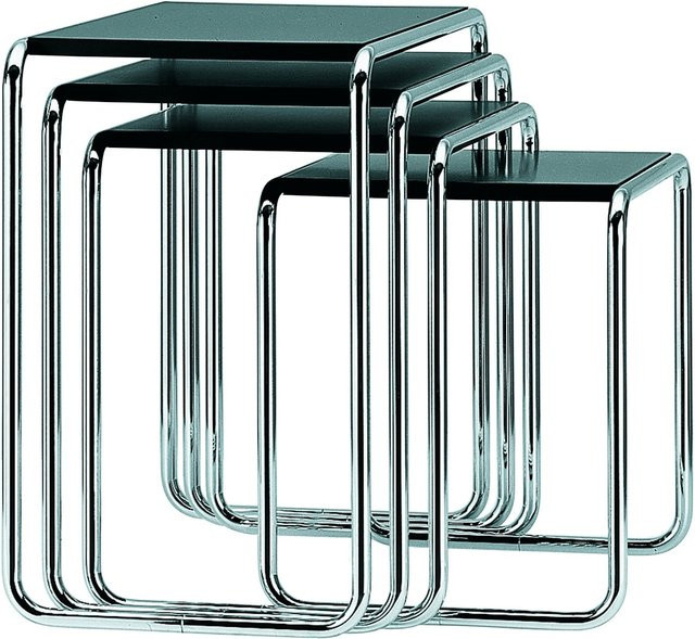 Thonet B 9 Beistelltisch aus Stahlrohr in Schwarz - Bild 1