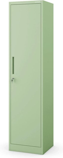 Jan Nowak Büro Aktenschrank ALEX aus Metall in Pastellgrün, H x B x T: 185 x 45 x 40 cm - Bild 1