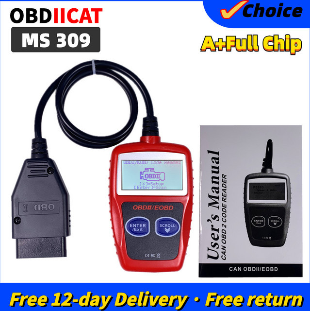 OBDIIVCI MS309 OBD2 OBDII Auto Code Leser Diagnose Tool in Rot - Bild 1