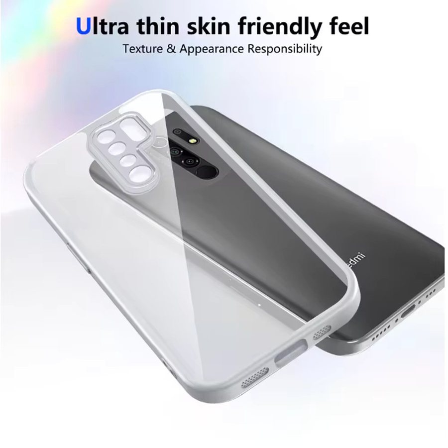 Xiaomi Redmi Note 8 Pro Handyhülle Stoßfeste Silikon-Schutzhülle mit Luftpolster und matter Rückseite in Transparent und Blau - Bild 2