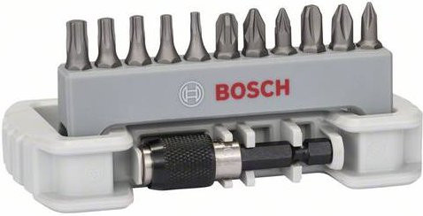 Bosch Bit-Set 12-teilig aus Stahl in Grau mit Phillips, Pozidriv und Torx (TX) - Bild 1