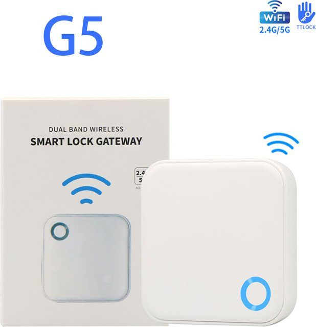 LUCKING DOOR G5 WLAN Gateway Dual Band 2.4G & 5G für TTlock und TTHotel App zur Fernsteuerung von Smart Locks in Weiß - Bild 1