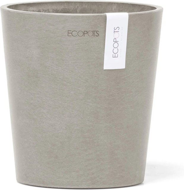 Ecopots Pflanztopf Morinda in Braungrau im Stein-Look, Breite: 14,2 cm, Höhe: 16 cm, Tiefe: 16 cm - Bild 1
