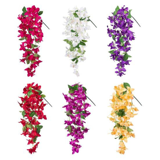 2er Set Hängende Künstliche Bougainvillea Speetabilis UV-Beständig für Garten und Innenbereich - Bild 1
