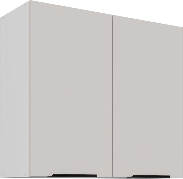 Küchen Hängeschrank COMO in Kaschmir und Weiß mit Einlegböden, Breite: 80 cm - Bild 1