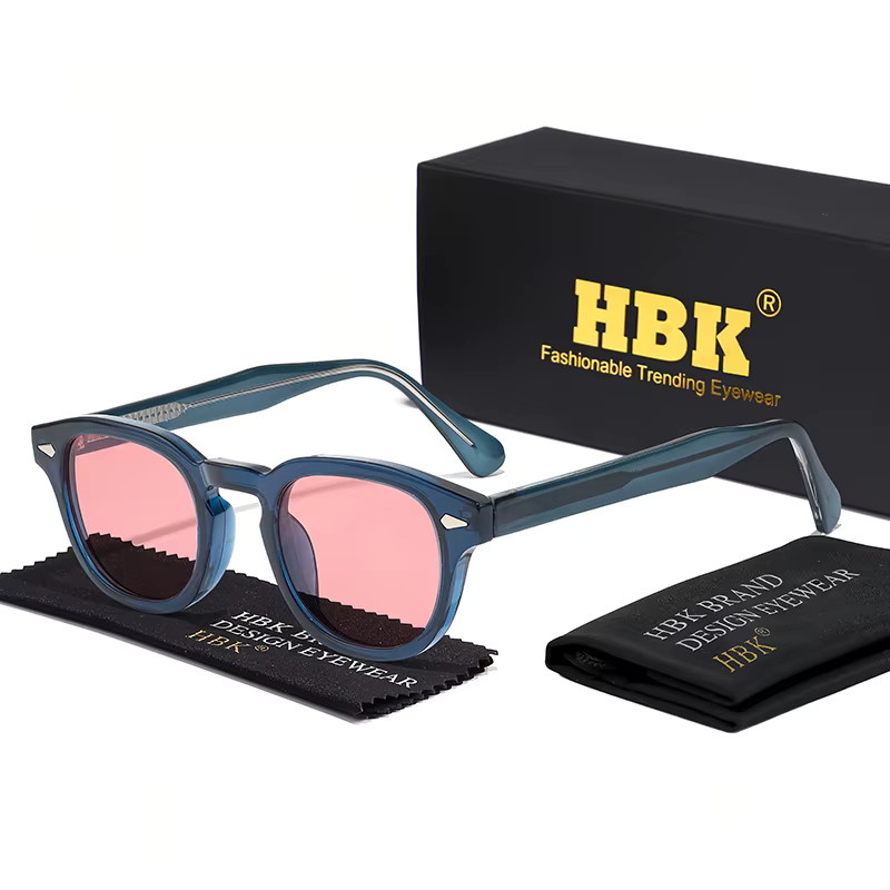 HBK Mode Sonnenbrille, Rund, Vollrand, Kunststoff, Unisex - Bild 2