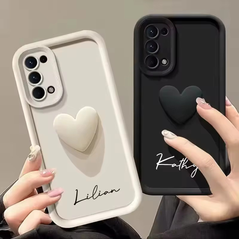 Individuelles Samsung Handycase Txie mit 3D Liebesherz Design in Schwarz für verschiedene Android Modelle - Bild 2