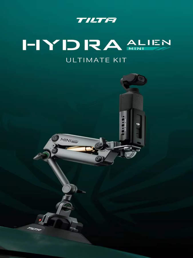 Tilta HDA-T15 Hydra Alien Mini Stoßdämpferarm mit E-Saugnapf in Schwarz für DJI Osmo Pocket 4, Pocket 3 und Insta360 X4 - Bild 1