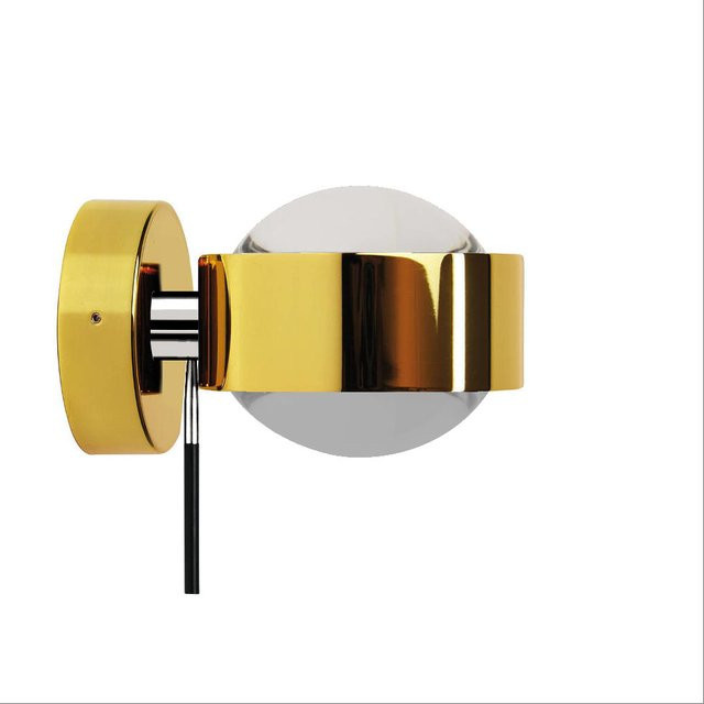 Top Light Puk Mini Wall Wandleuchte in Gold/Chrom mit Glaslinse transparent und matt - Bild 1