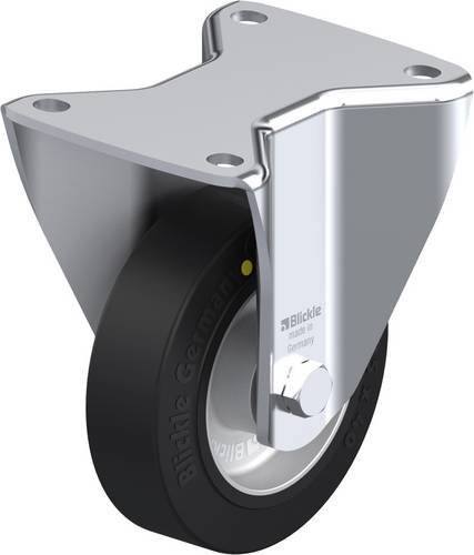 Blickle Bockrolle BH-ALEV 125K-3-EL in Schwarz und Silber aus Stahl mit einem Rad-Durchmesser von 125 mm und einer Tragfähigkeit von max. 250 kg - Bild 1
