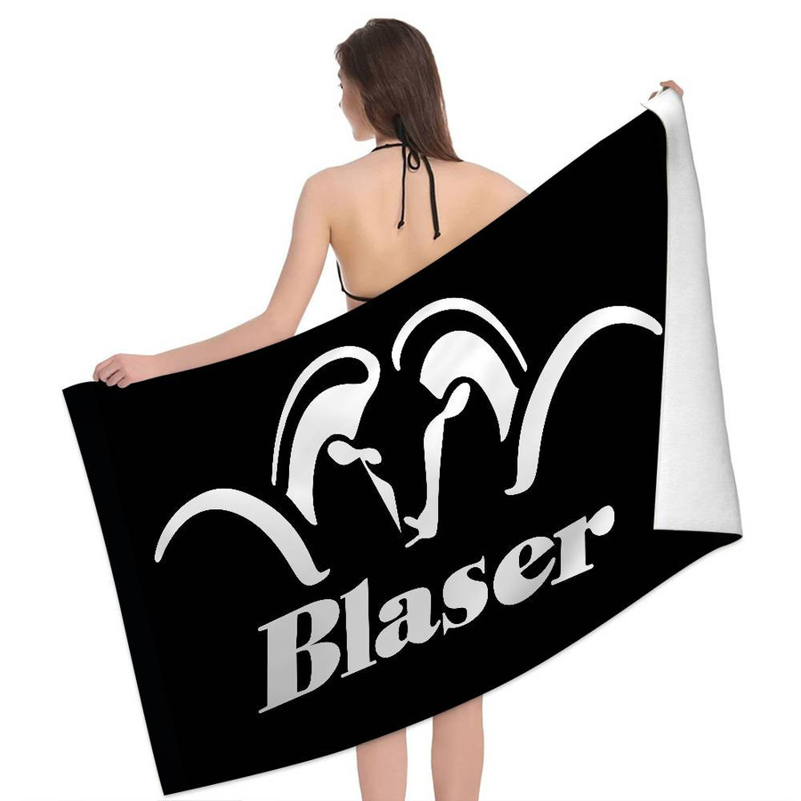 Blaser Logo Mikrofaser Strandtuch für Yoga, Schwimmen und Sport, weich und saugfähig, B/B: 30 x 30 cm - Bild 1