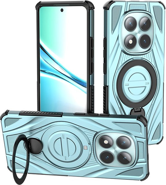 Heavy Armor Magnetring stoßfeste Hülle für XIAOMI POCO M8 Pro mit drehbarer Halterung in Blau - Bild 1
