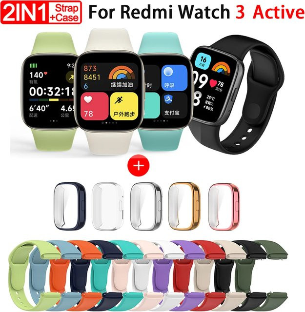 Xiaomi Uhrenarmband Silikon, Schwarz, Redmi Watch 3, Redmi Watch 3 Active - Bild 1