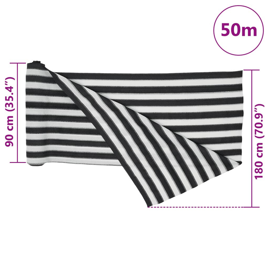 vidaXL Sichtschutznetz Zaunblende aus HDPE in Anthrazit und Weiß, 1,8 x 50 m - Bild 4