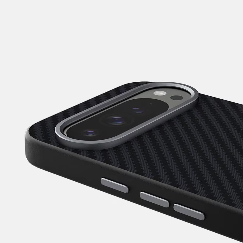 Google Slim Schutzhülle aus Kevlar und Carbonfaser für Google Pixel 10 sowie 9 Pro XL in Schwarz mit magnetischer Ladefunktion und stoßfestem Design - Bild 5