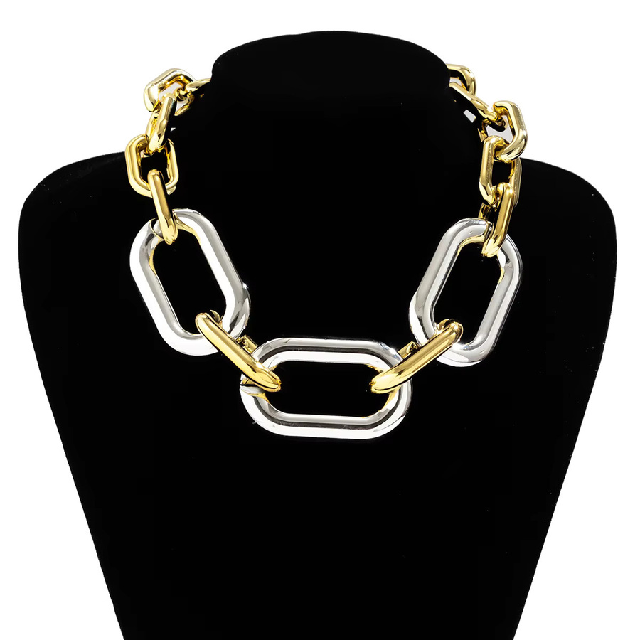 SHIXIN Choker Halskette, Bicolor, Damen - Bild 3