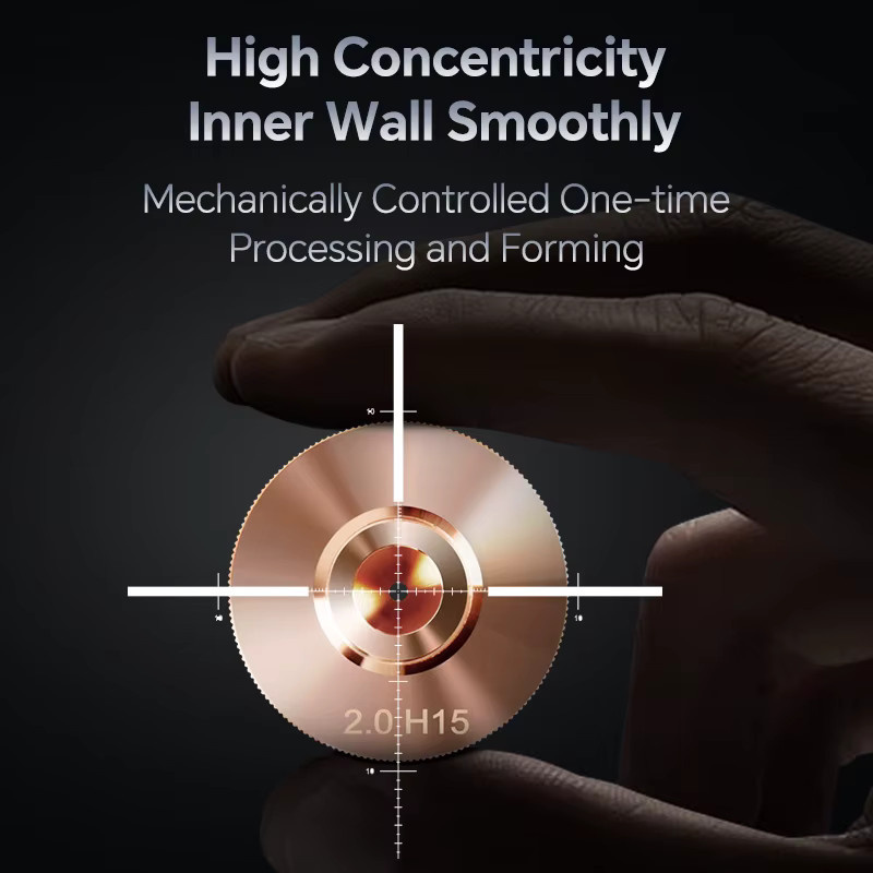 Raytools Faserlaser Düse D28 M11 H15 in Silber für Precitec WSX HANS-Schneidemaschinen mit verchromtem Kaliber von 0,8 bis 6,0 mm - Bild 2