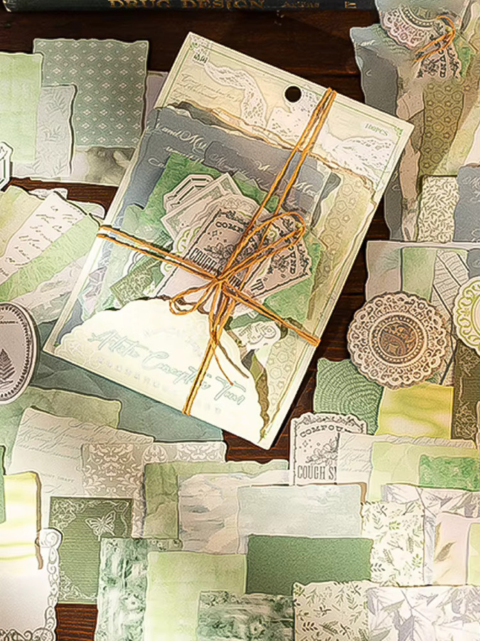 100 Blatt Scrapbook-Papier im französischen Morandi-Farbstil für DIY-Journaling und Bastelarbeiten, Mehrfarbig - Bild 4