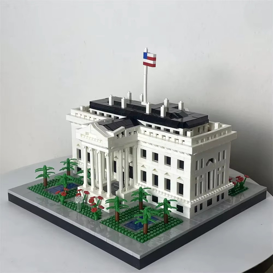 Knew Built Architektur weißes Haus, Micro Mini Baustein, mit USB-LED-Licht - Bild 2