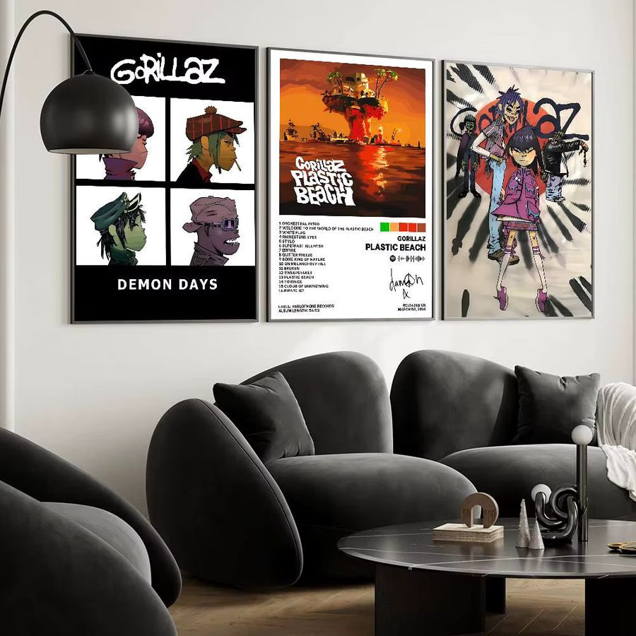 Gorillaz Poster dekoratives Wandgemälde Multicolor Breite: 10 cm, Höhe: 15 cm - Bild 4