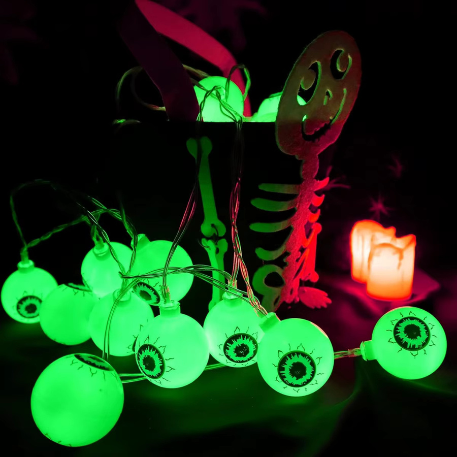Peach Forest LED Halloween Augapfel Lichterkette batteriebetrieben für dekorative Atmosphäre - Bild 1