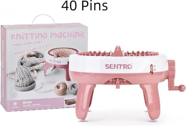 Yazy Smart Weaving Round Loom Strickbrett Kit rot - Bild 1