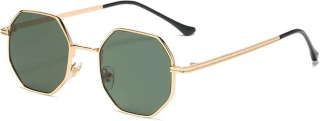 Binchi Outdoor Equipment Sonnenbrille Hexagonal, Metall, Vollrand, Beige - Bild 1