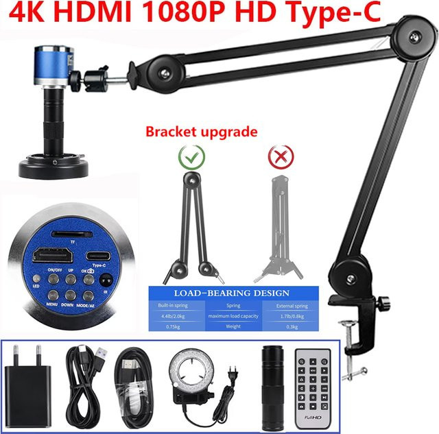 KUAIQU Digitales HD Industriemikroskop mit 1080P 4K Auflösung für PCB Schweißen und Handy Reparatur - Bild 1