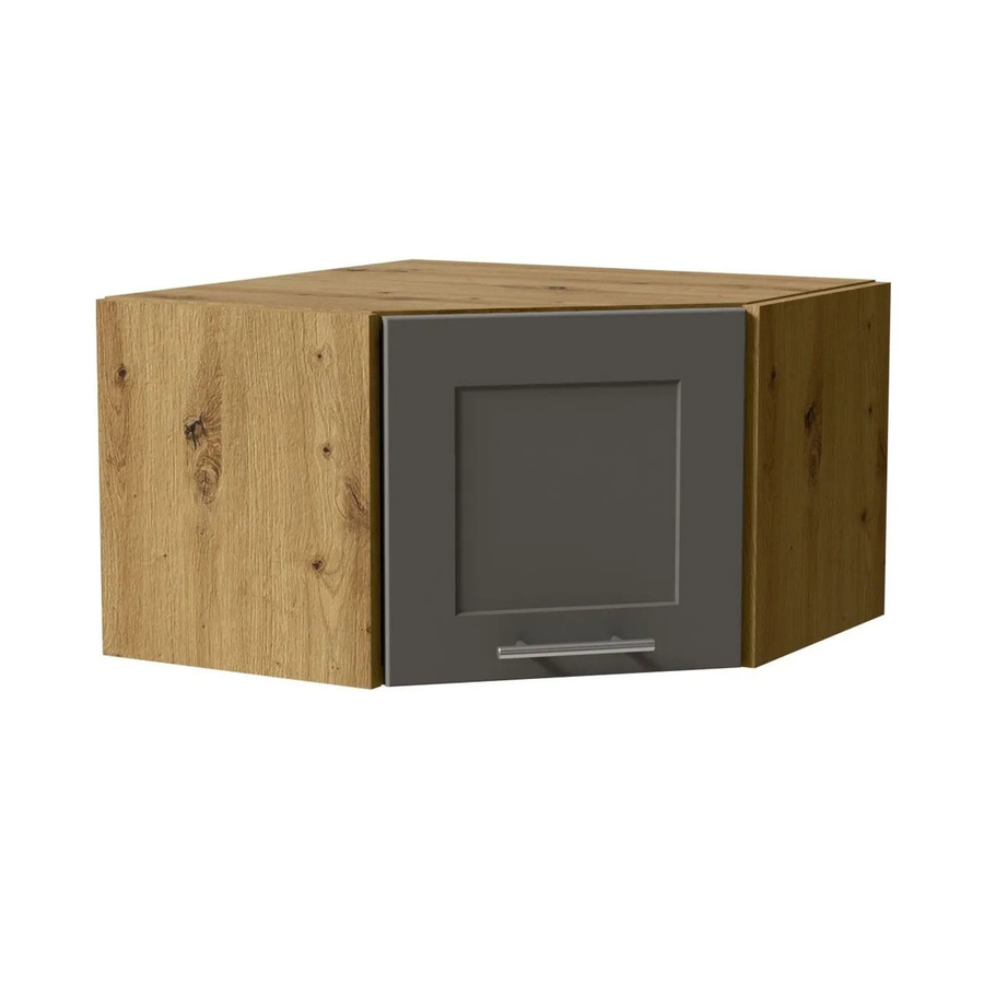 Feldmann-Wohnen Eckhängeschrank Oslo in Eiche Artisan und Dust Grey Matt mit Soft-Close-Türen, B/T/H: 60 x 60 x 36 cm - Bild 2