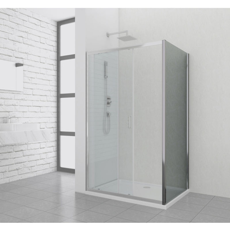 Sanotechnik Duschtrennwand Elite Eckdusche aus Glas transparent B: 88 cm, H: 195 cm mit Easy Clean Coating - Bild 5