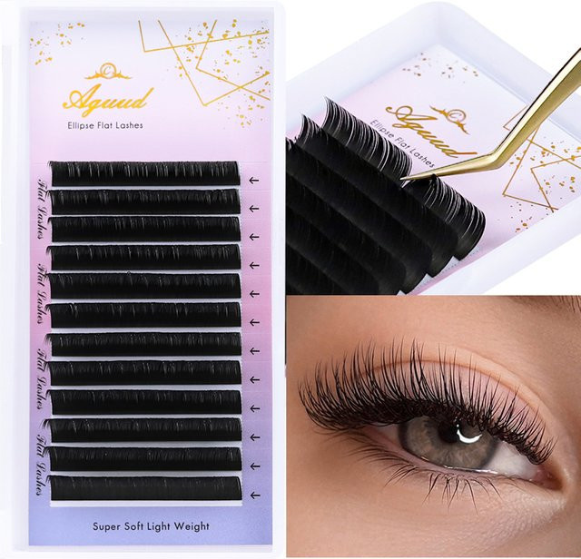 Ultraweiche Ellipse-Kaschmir-Wimpern, künstlicher Nerz, dunkelschwarz - Bild 1