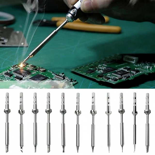 Ersa Universelles TS Lötspitzen-Set in Silber mit mehrförmigen Ersatz-Lötspitzen für TS100 Lötstift - Bild 1