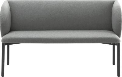 Leyform Sofa LIV 2-Sitzer in Grau mit Stoffbezug und Armlehnen, B: 127 cm, T: 62 cm, H: 74 cm - Bild 1