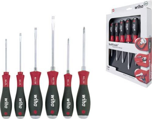 Wiha Schraubendreher-Set SoftFinish 6-teilig mit Schlitz und Pozidriv in Multicolor - Bild 1