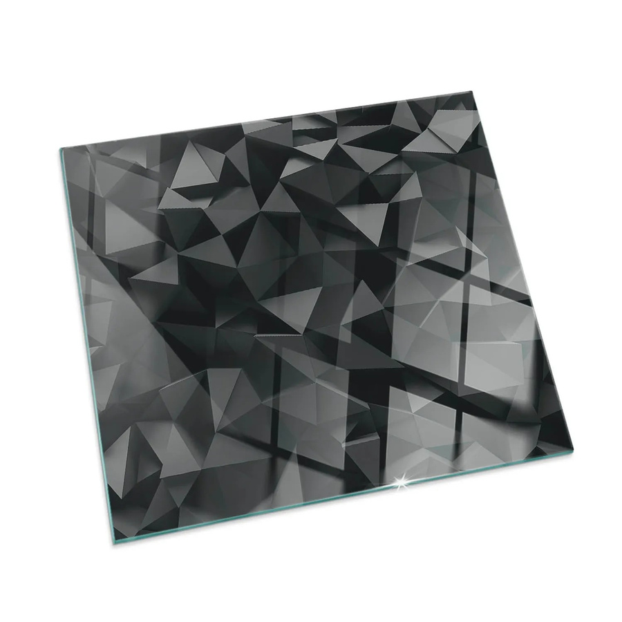 Tulup Glasplatte für Kamin und Öfen als Funkenschutzplatte, Schwarz, B/T: 60 x 60 cm - Bild 2