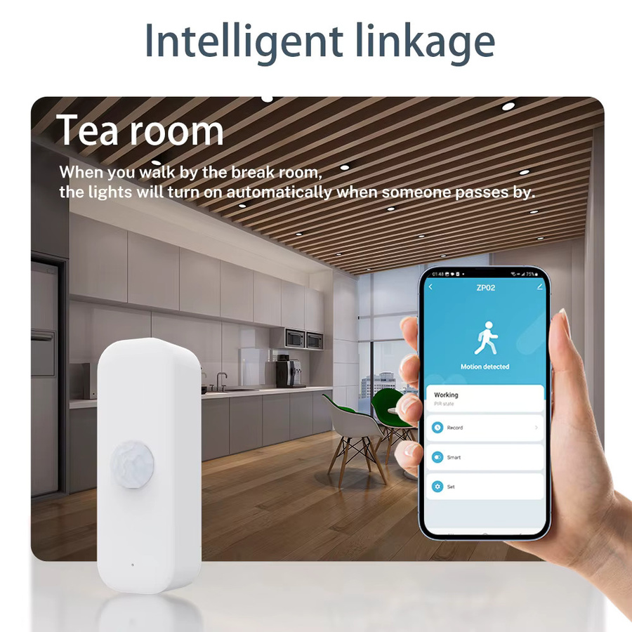 Tuya Zigbee 3.0 PIR-Bewegungssensor für Smart Home in Weiß, kompatibel mit SmartLife, Google Home, Yandex und Alexa - Bild 2