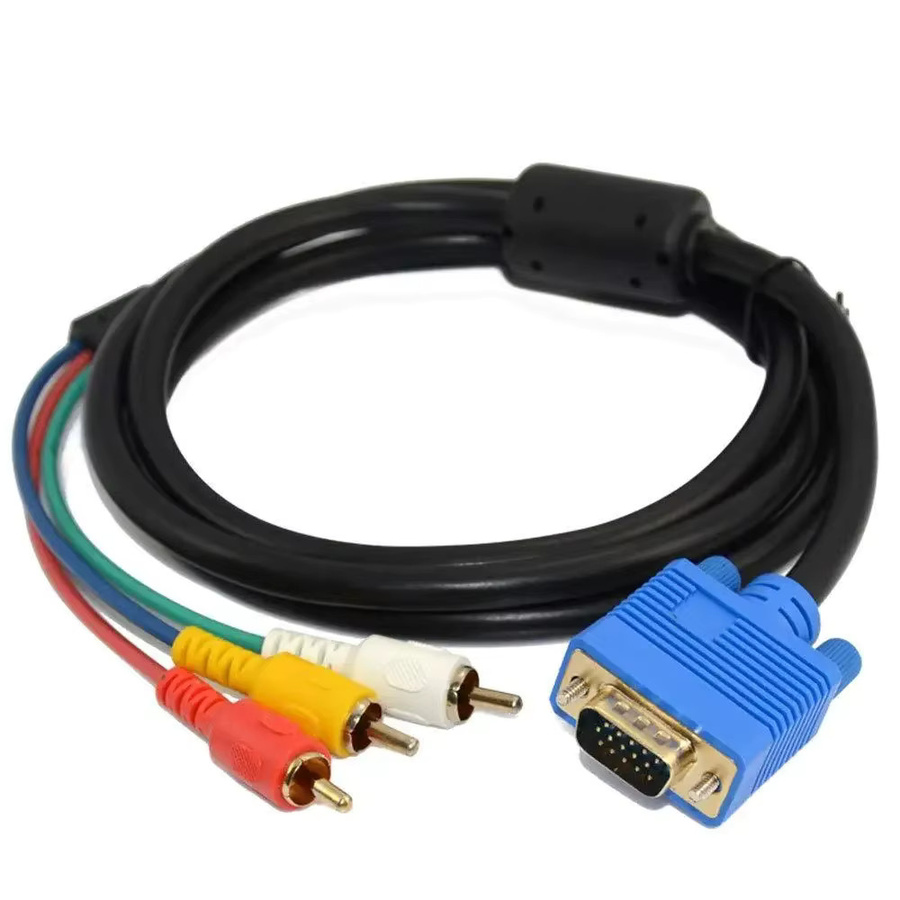 BSN VGA auf 3 Cinch-Stecker Komponenten-AV-Videokonverter Adapterkabel für PC und HDTV, Länge: 1,5 m - Bild 2