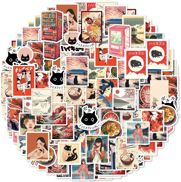 etori life Japanische Manga-Mädchen-Aufkleber, 30-teiliges Set, multicolour - Bild 1
