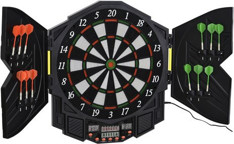 HOMCOM Elektronische Dartscheibe, schwarz, Kunststoff - Bild 1