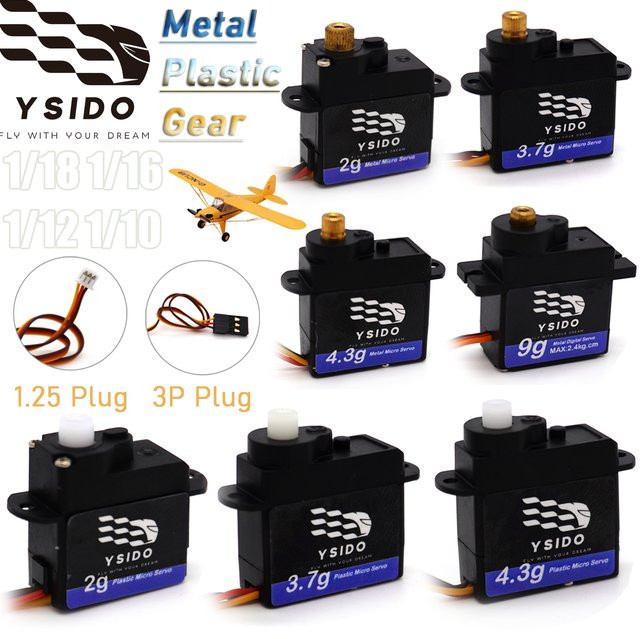 YSIDO RC Micro Servo, Zubehör, Kunststoff, Schwarz - Bild 1