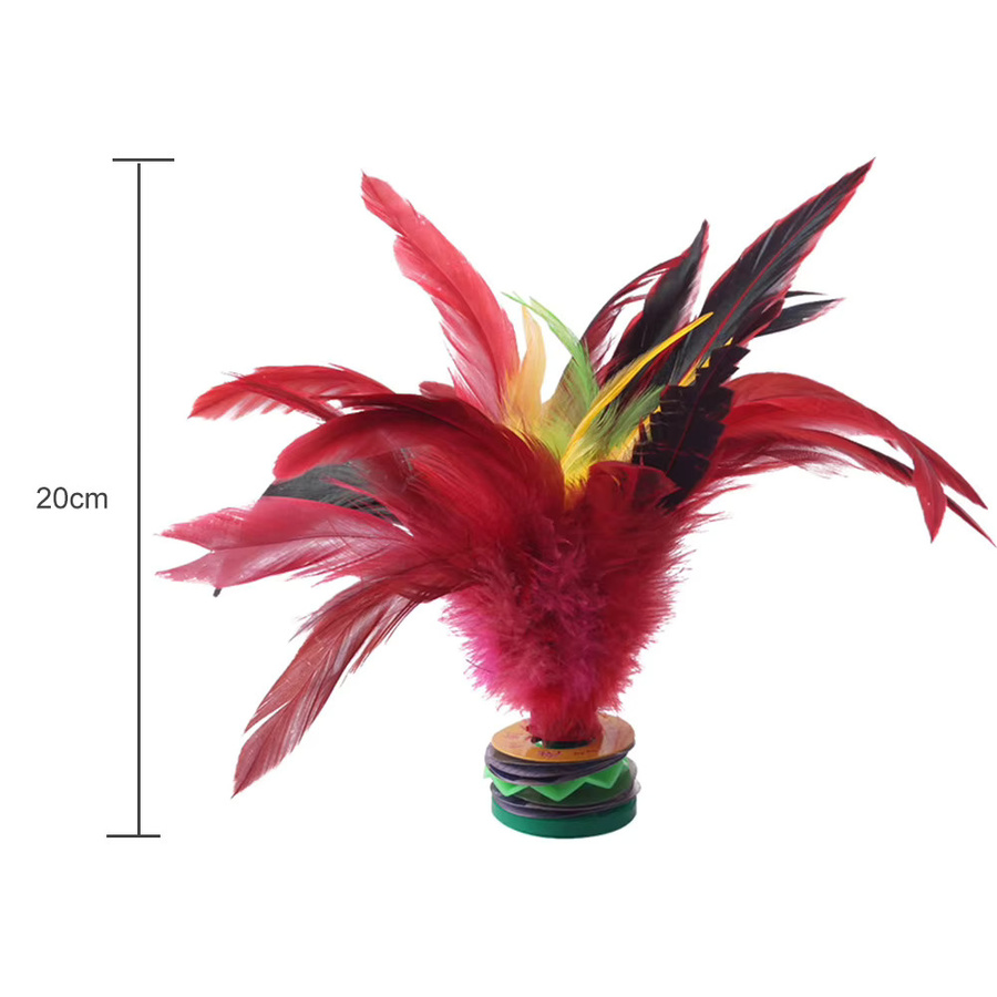 LAIMANEI Jianzi Federball, mit bunten Federn, 20cm - Bild 5