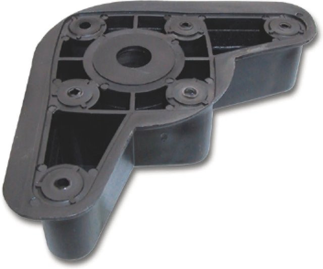 Camar Oberteilgleiter zum Eindübeln aus Kunststoff in Schwarz B/T/H: 120 x 60 x 45 mm - Bild 1