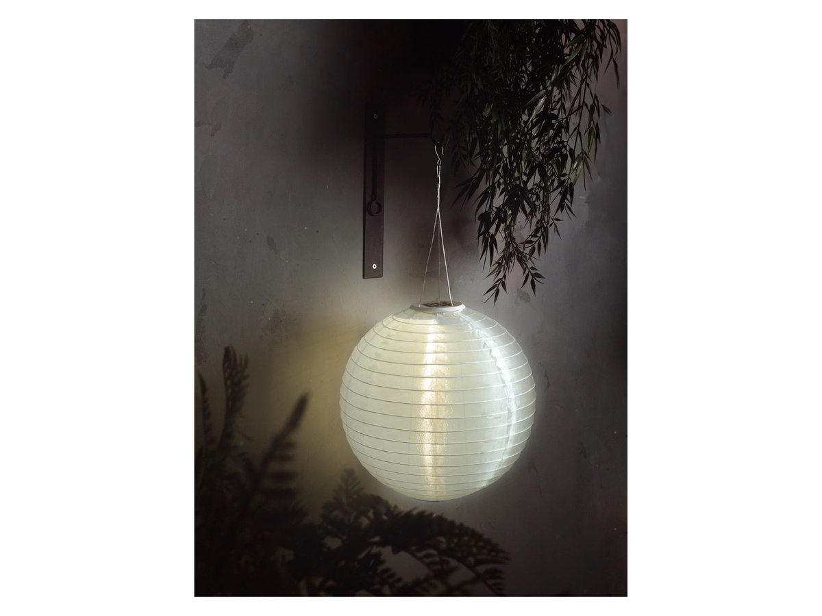 LIVARNO HOME Sommerlichterkette XXL mit LED Lampion in Blau, Solarbetrieb mit Dämmerungssensor und Timer, IP44 wetterfest für Außen und Innen - Bild 2